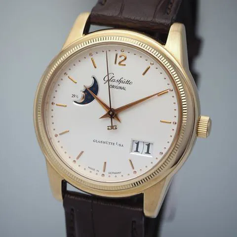 Glashütte Senator Panorama Date Moon Phase 3941010104 39mm Rose gold