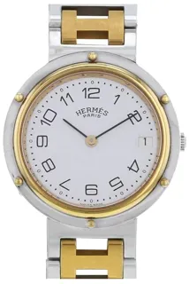 Hermès Clipper Clipper Stainless steel and Gold-plated White