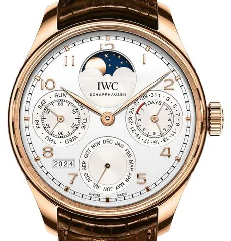 IWC Portuguese Perpetual Calendar IW503302 44mm Rose gold Silver