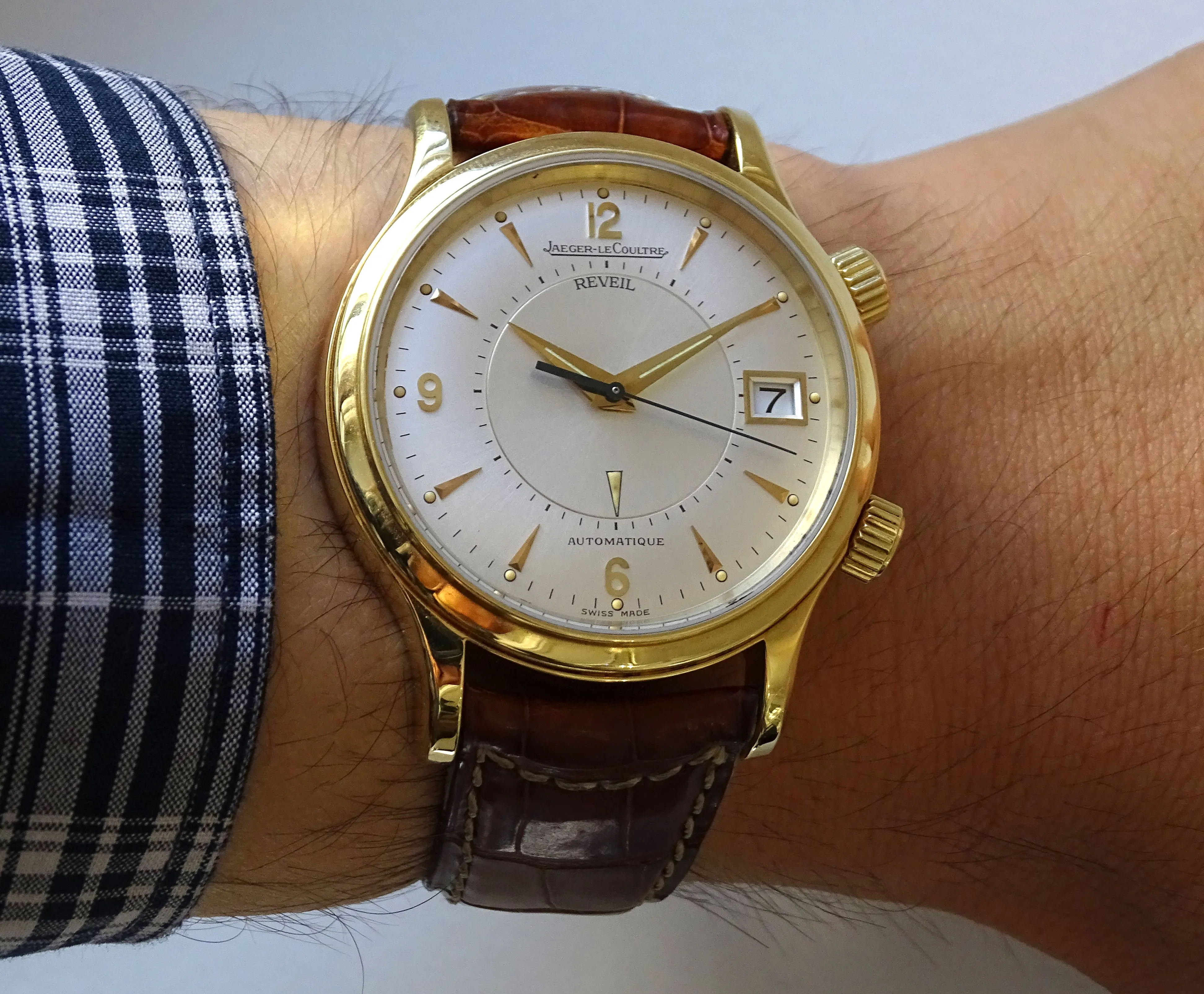 Jaeger-LeCoultre Memovox 141.1.97 38mm Yellow gold White 4