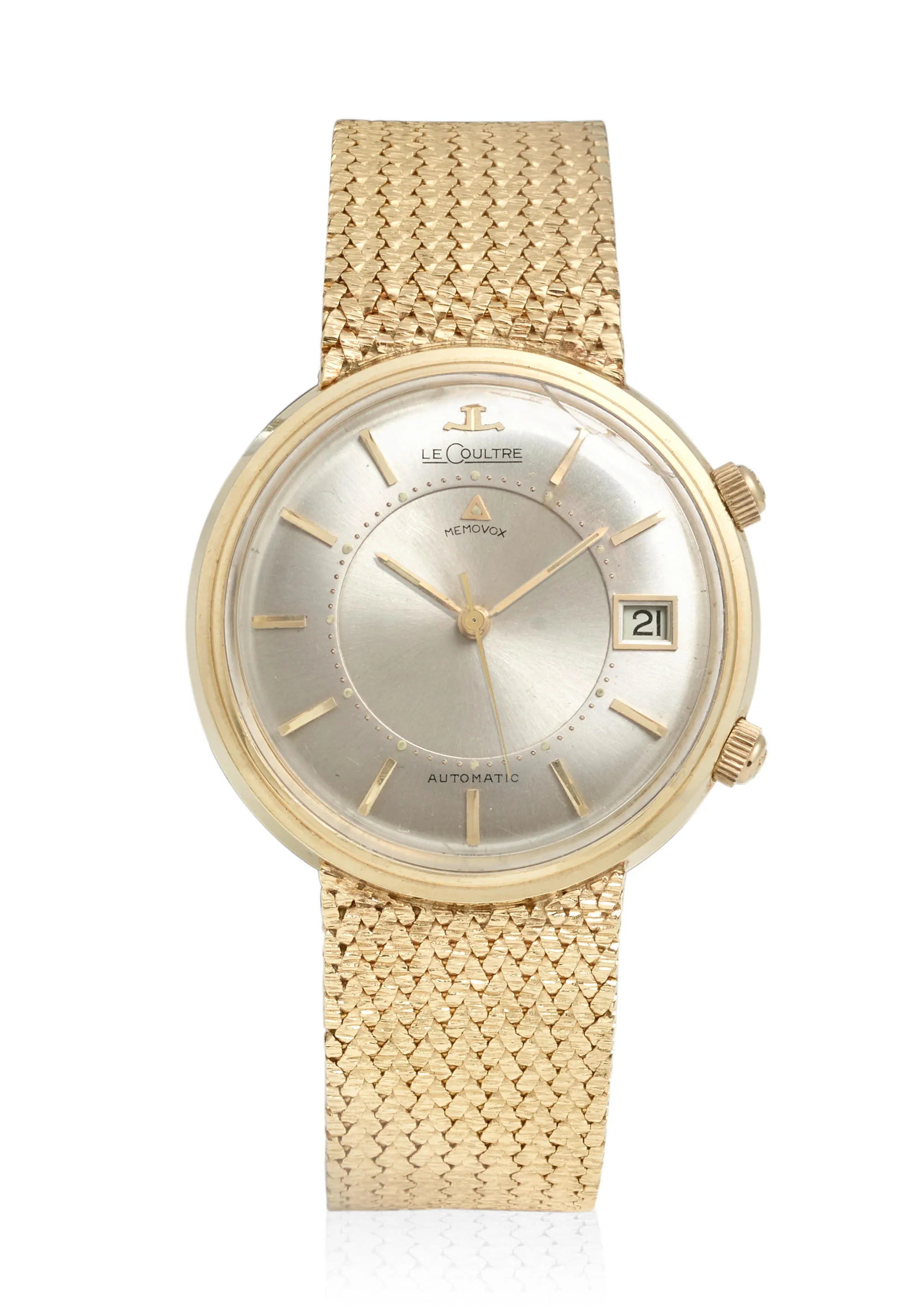 Jaeger-LeCoultre Memovox 37.5mm Yellow gold Silvered