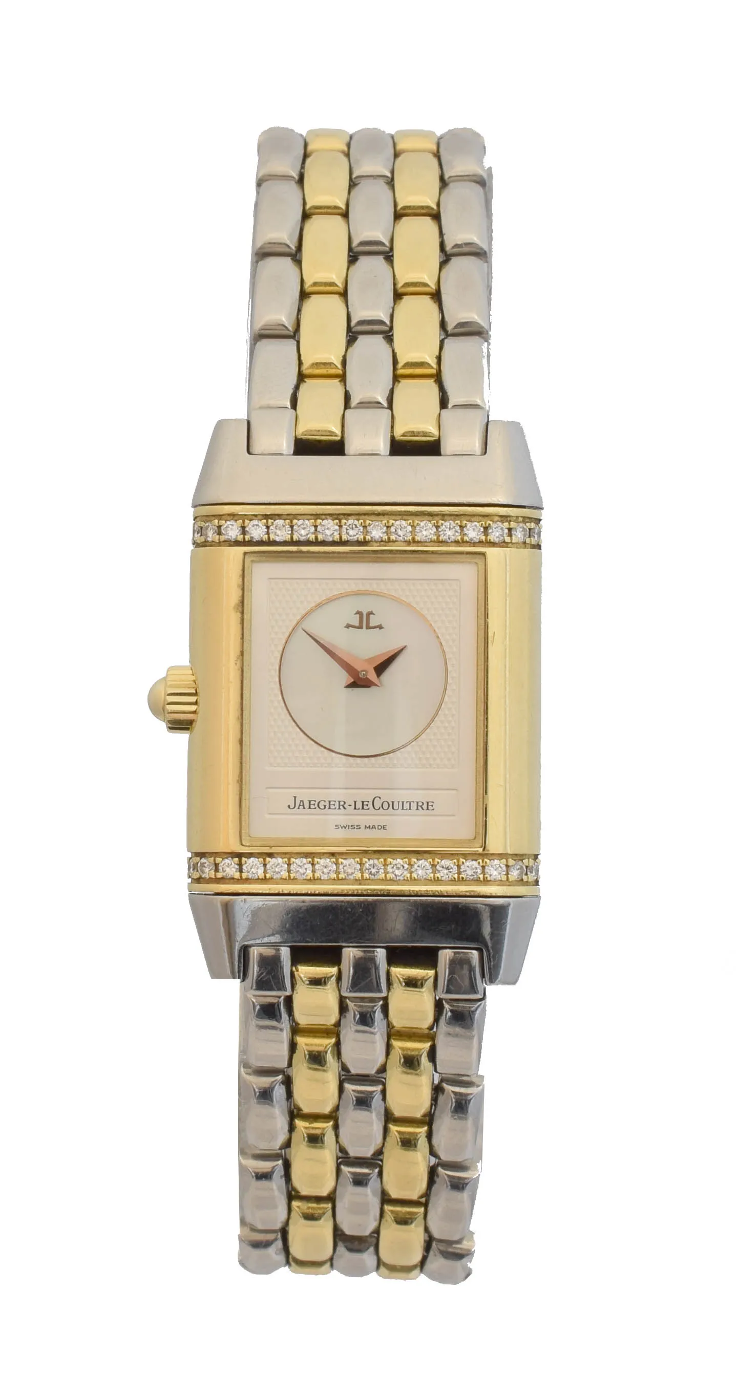 Jaeger-LeCoultre Reverso Duetto 266.5.44 20mm Yellow gold, stainless steel and diamond-set Silver
