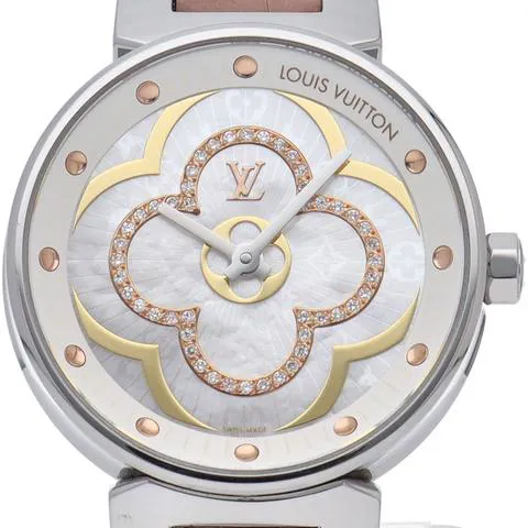 Louis Vuitton QA017 28mm Stainless steel White