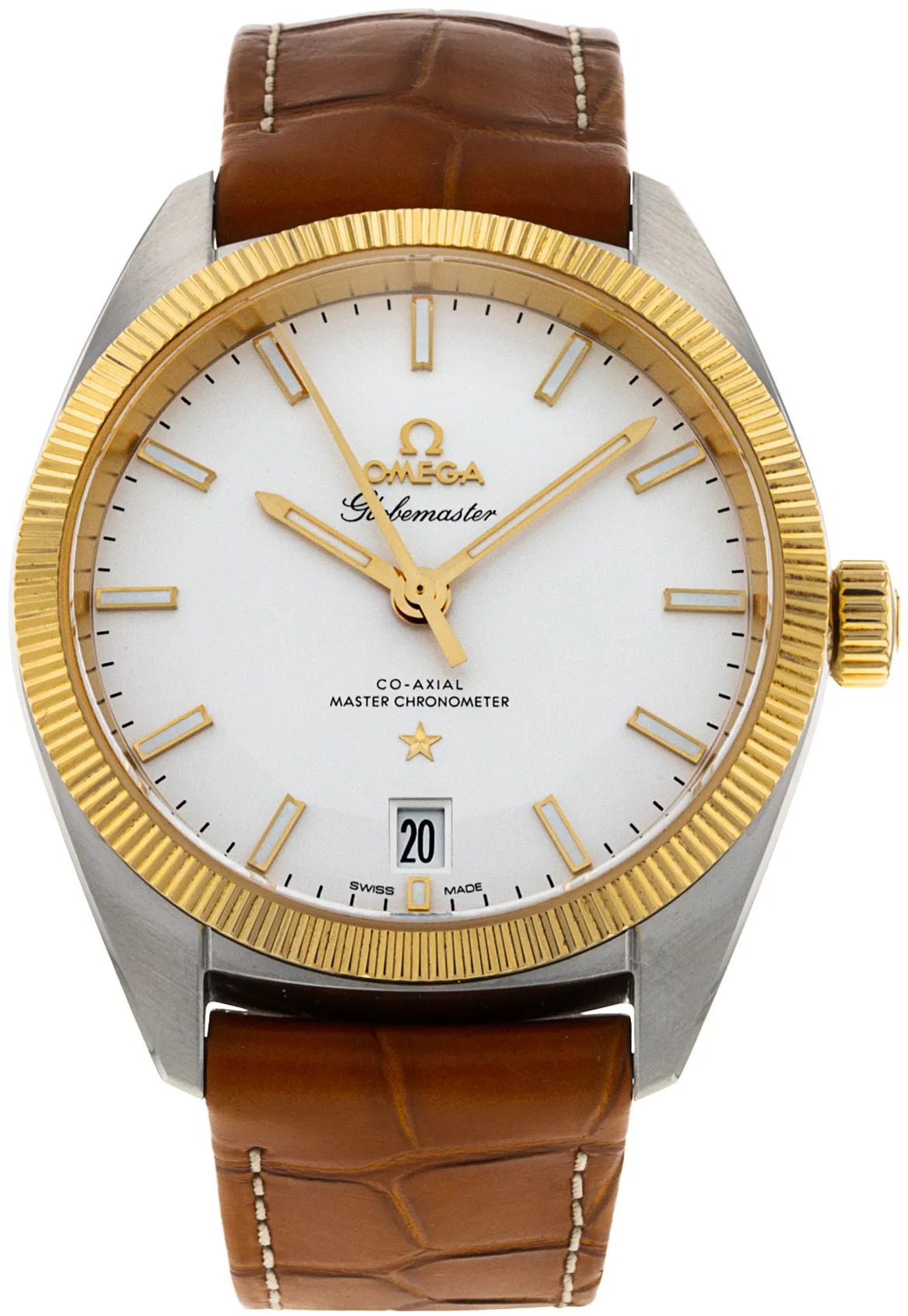 Omega Globemaster 130.23.39.21.02.001 39mm Yellow gold and Stainless steel Silver