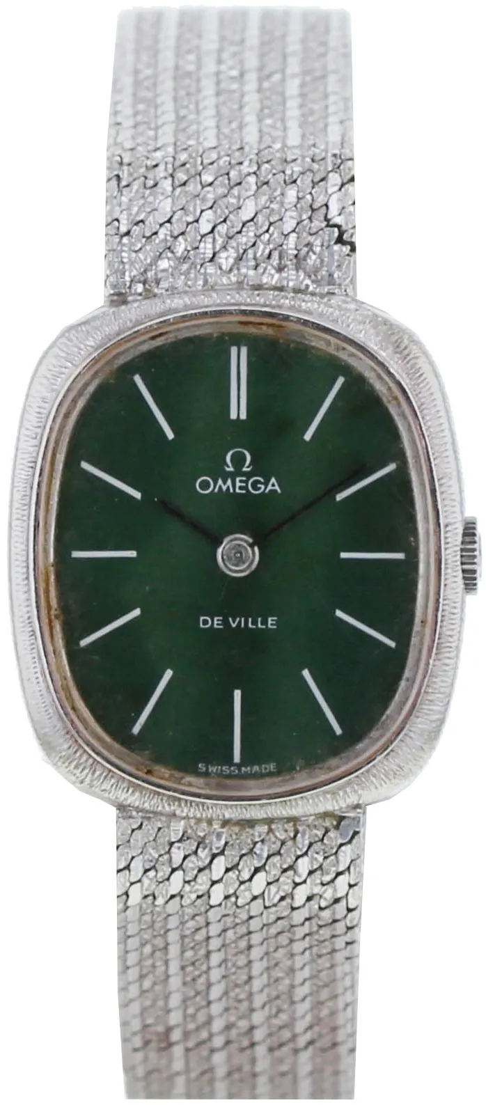 Omega De Ville 26mm White gold Green