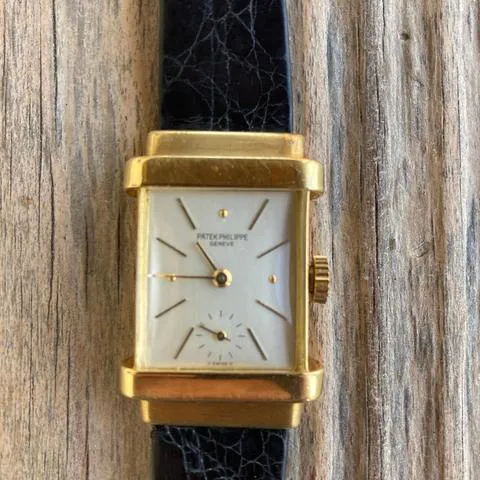 Patek Philippe Top Hat 1450 25mm Yellow gold Silver 9