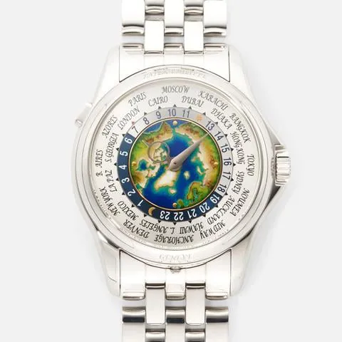 Patek Philippe World Time 5131/1P-001 39mm Platinum Silver