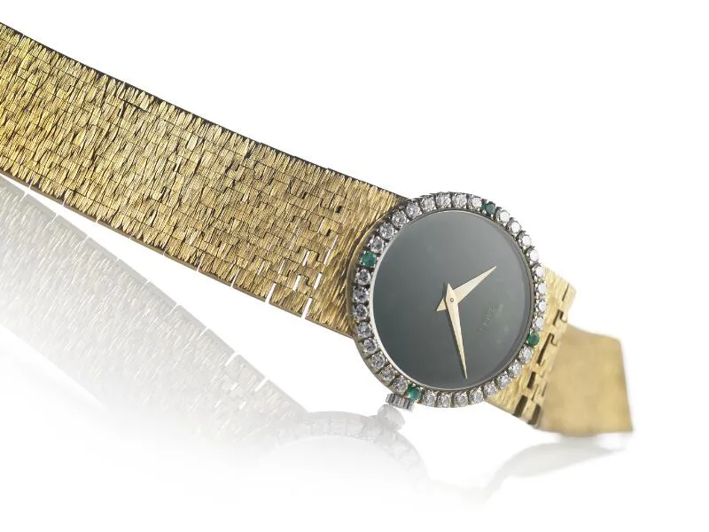 Piaget 9706 A6 24mm Yellow gold and Diamond and Emerald Jade 3