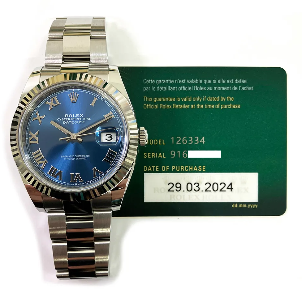 Rolex Datejust 126334 41mm Stainless steel Blue