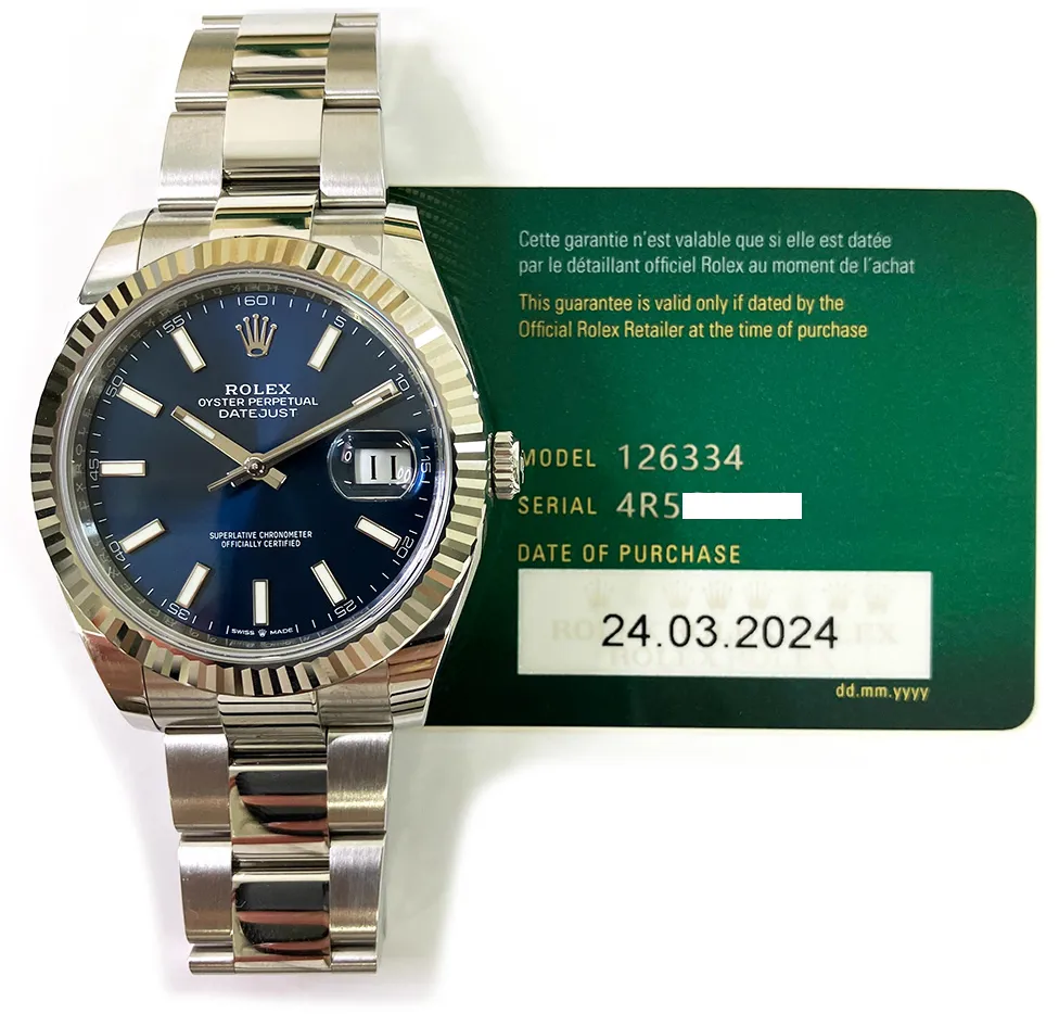 Rolex Datejust 126334 41mm Stainless steel Blue