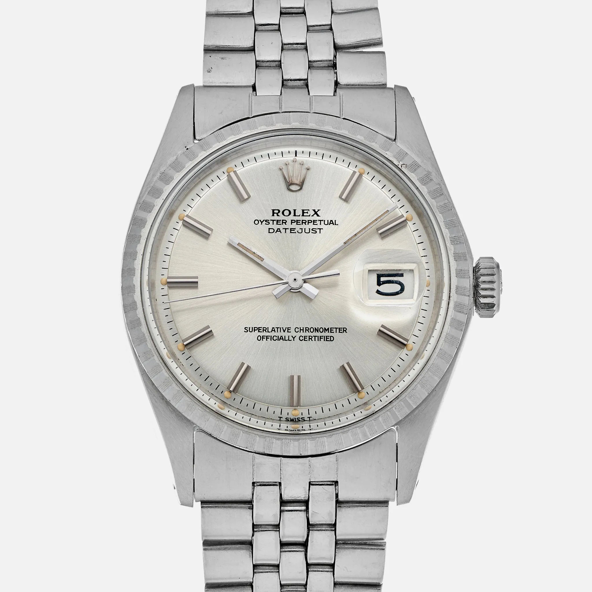 Rolex Datejust 1603 36mm Stainless steel Silver sunburst