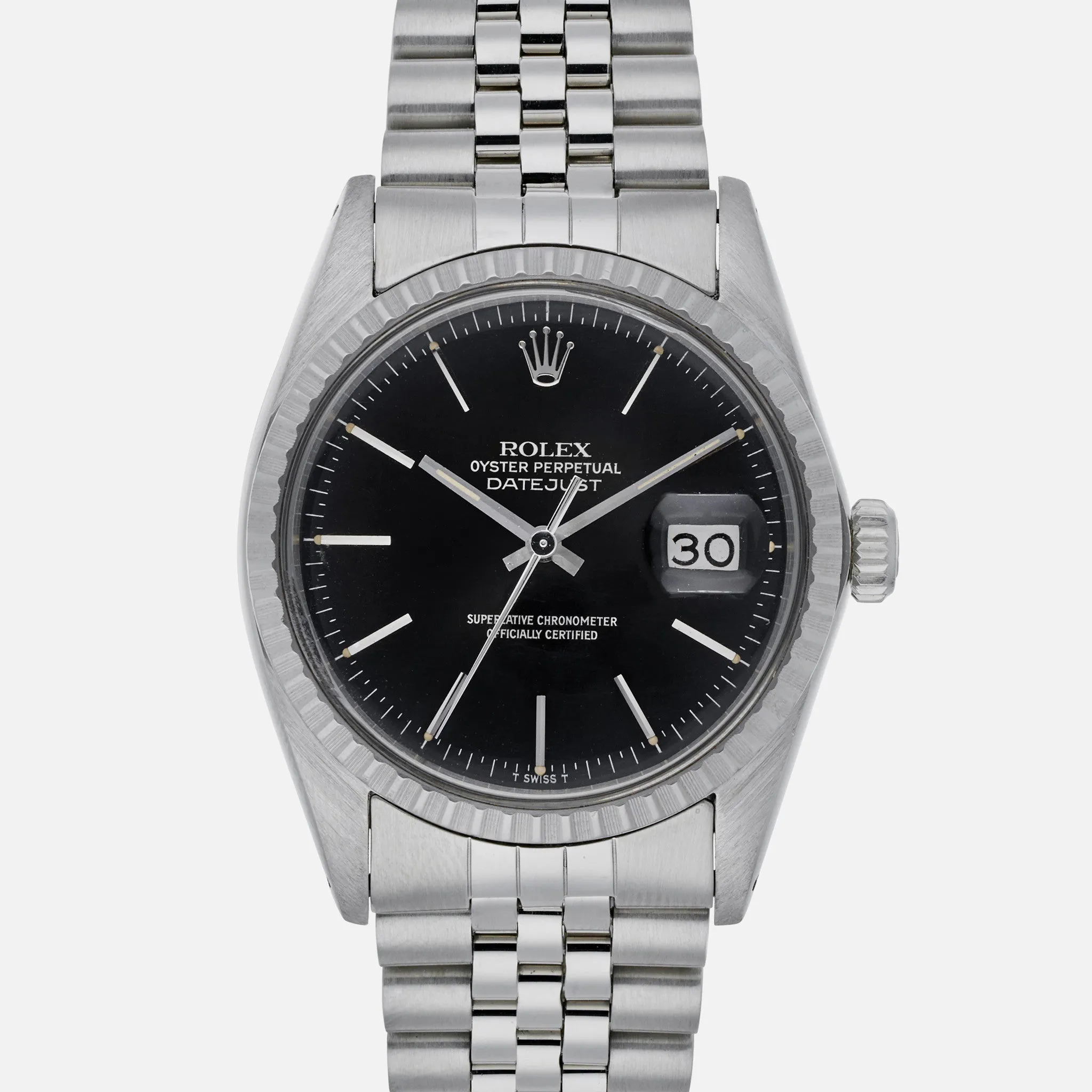 Rolex Datejust 1603 36mm Stainless steel Glossy black