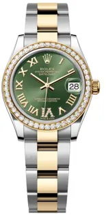 Rolex Datejust 278383RBR-0015 Yellow gold and Stainless steel Green