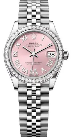 Rolex Datejust 278384RBR-0028 31mm Stainless steel Pink