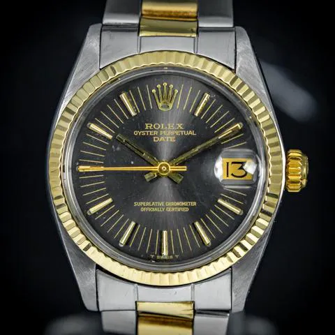 Rolex Datejust 31 6827 31mm Yellow gold and stainless steel Black