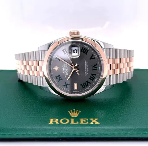 Rolex Datejust 36 126201 36mm Yellow gold and Stainless steel Green