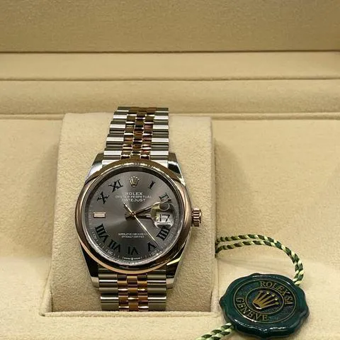 Rolex Datejust 36 126201 36mm Yellow gold and Stainless steel Green 2