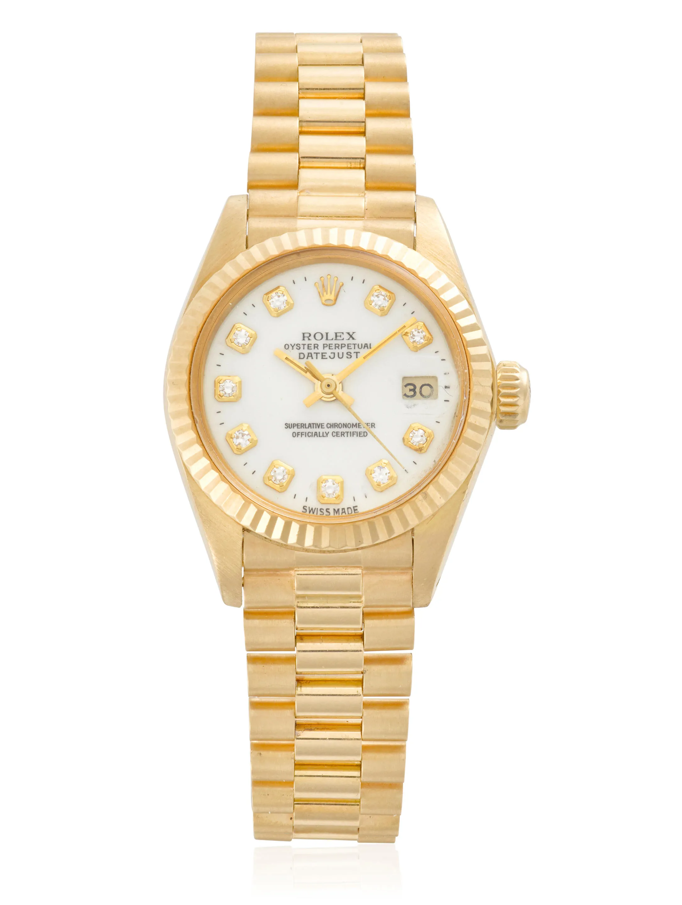 Rolex Lady-Datejust 6927 26mm Yellow gold Porcelain