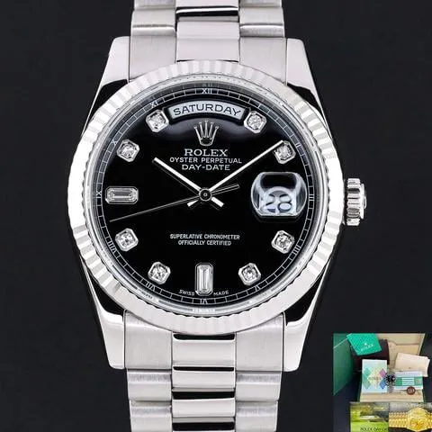 Rolex Day-Date 36 118239 36mm White gold Black