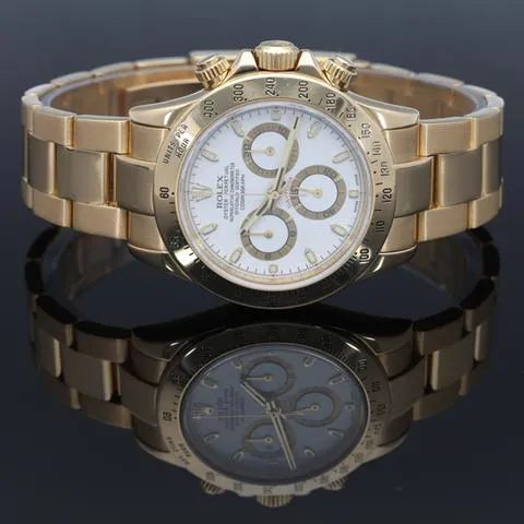 Rolex Daytona 116528 40mm Yellow gold White 1