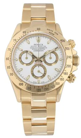 Rolex Daytona 116528 40mm Yellow gold White 3