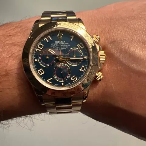 Rolex Daytona 116528 40mm Yellow gold Blue 1