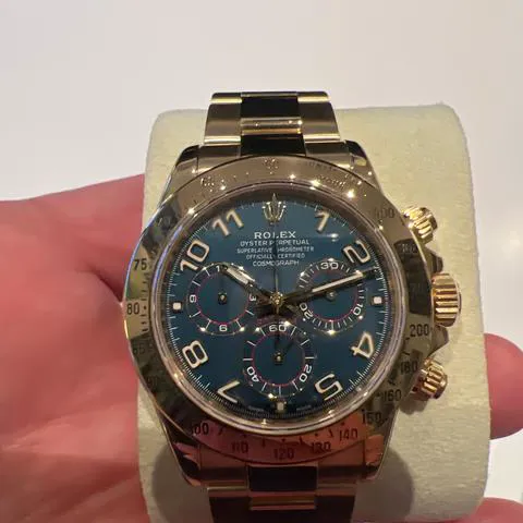 Rolex Daytona 116528 40mm Yellow gold Blue 6