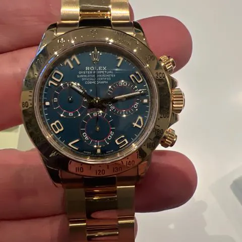 Rolex Daytona 116528 40mm Yellow gold Blue 9