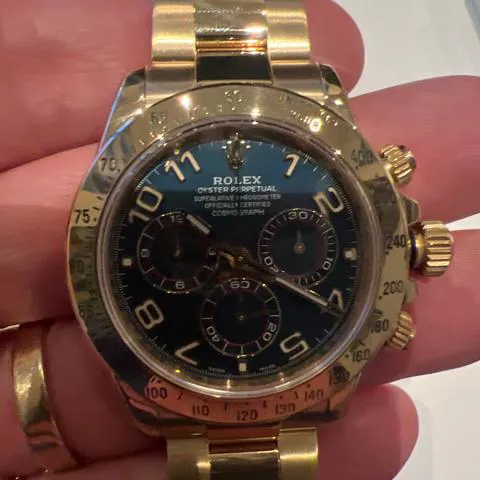 Rolex Daytona 116528 40mm Yellow gold Blue 13