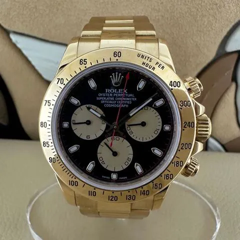 Rolex Daytona 116528 40mm Yellow gold Black