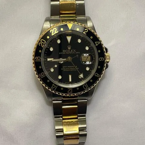 Rolex GMT-Master II 16713 40mm Yellow gold and Stainless steel Black