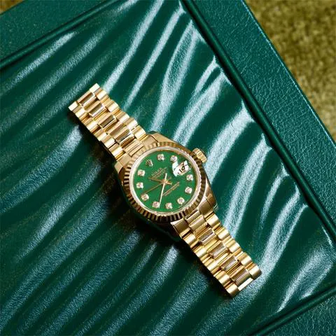 Rolex Datejust 179178G 26mm Yellow gold Green