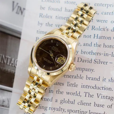 Rolex Lady-Datejust 69168 26mm Yellow gold Brown