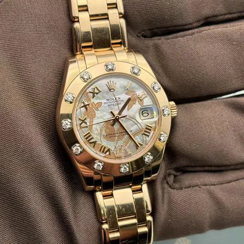 Rolex Pearlmaster 81315 34mm Rose gold Mother-of-pearl