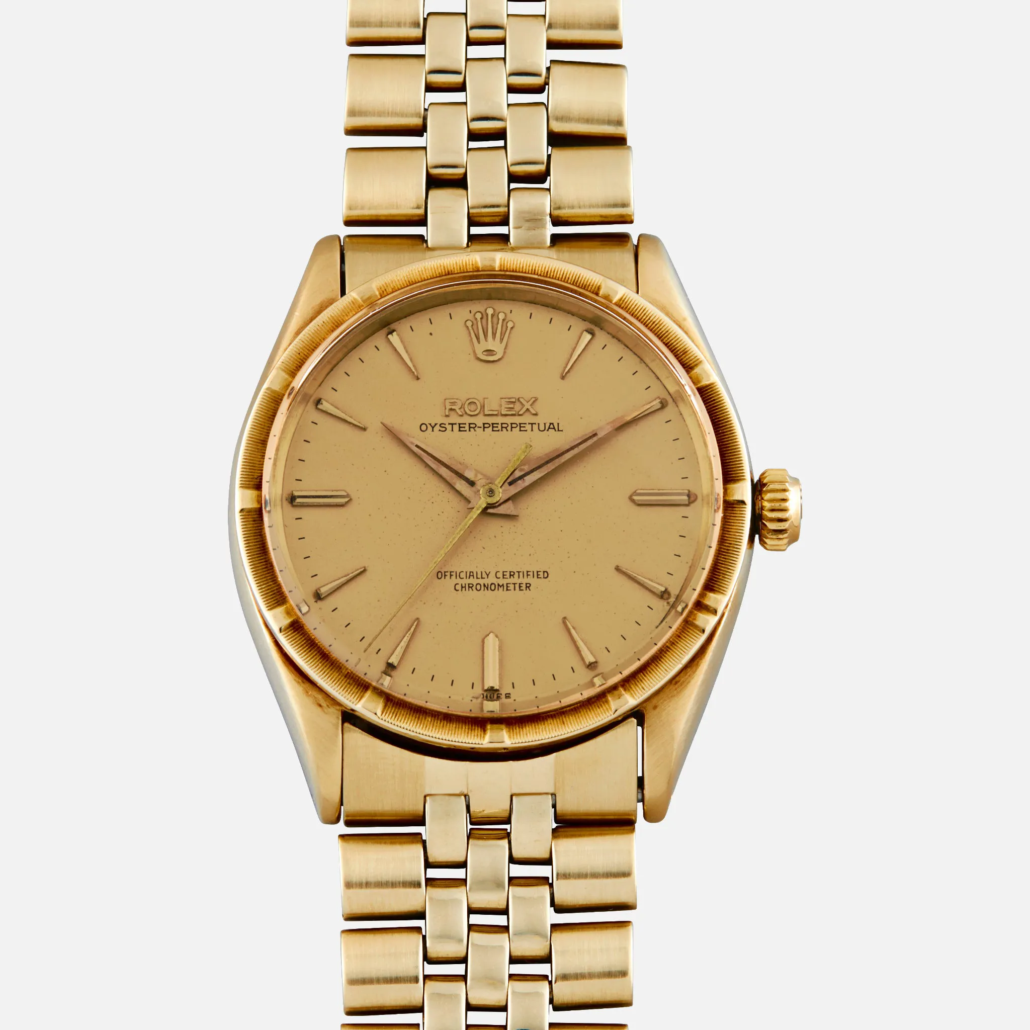 Rolex Oyster Perpetual 34 6569 34mm 14k yellow gold Champagne