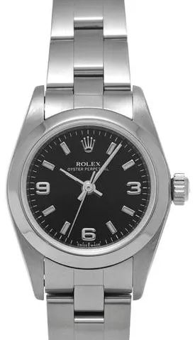 Rolex Oyster Perpetual 76080 24mm Stainless steel Black