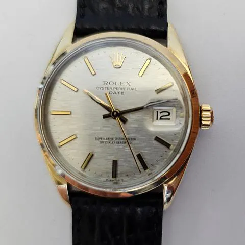 Rolex Oyster Perpetual Date 1550 34mm Yellow gold and Stainless steel Silver