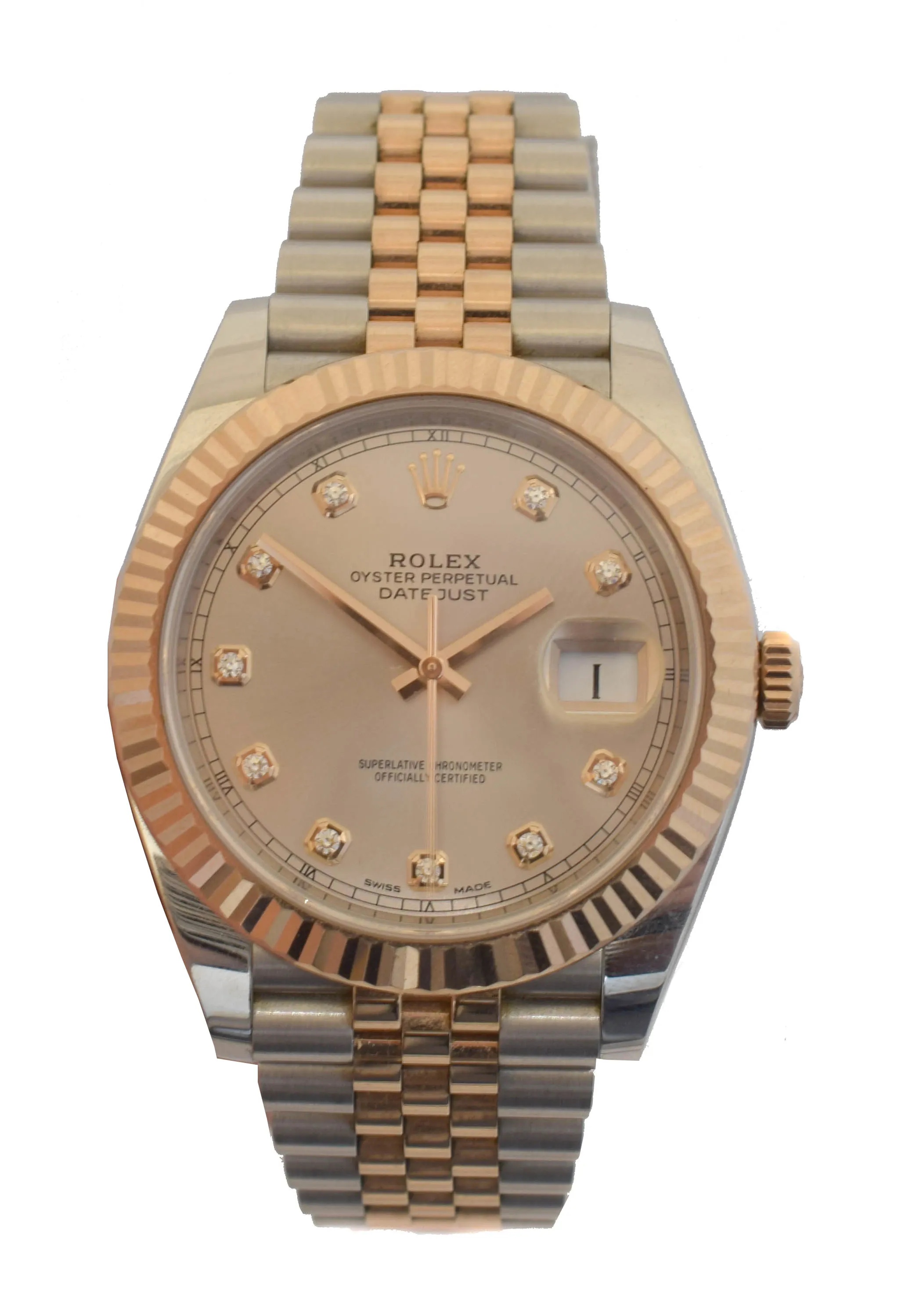 Rolex Datejust 41 126331 41mm Rose gold and Stainless steel Sunburst