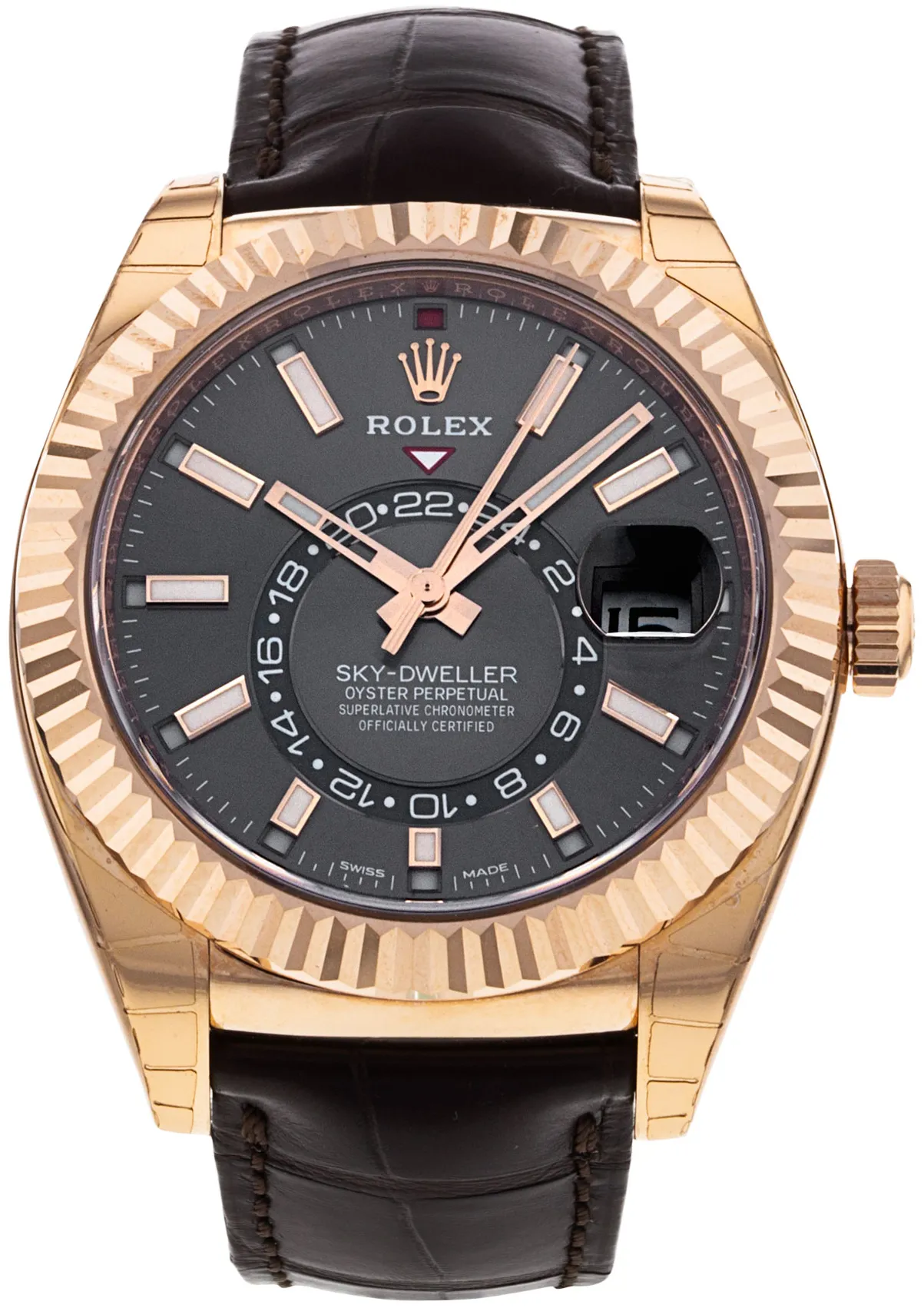 Rolex Sky-Dweller 326135 42mm Rose gold •