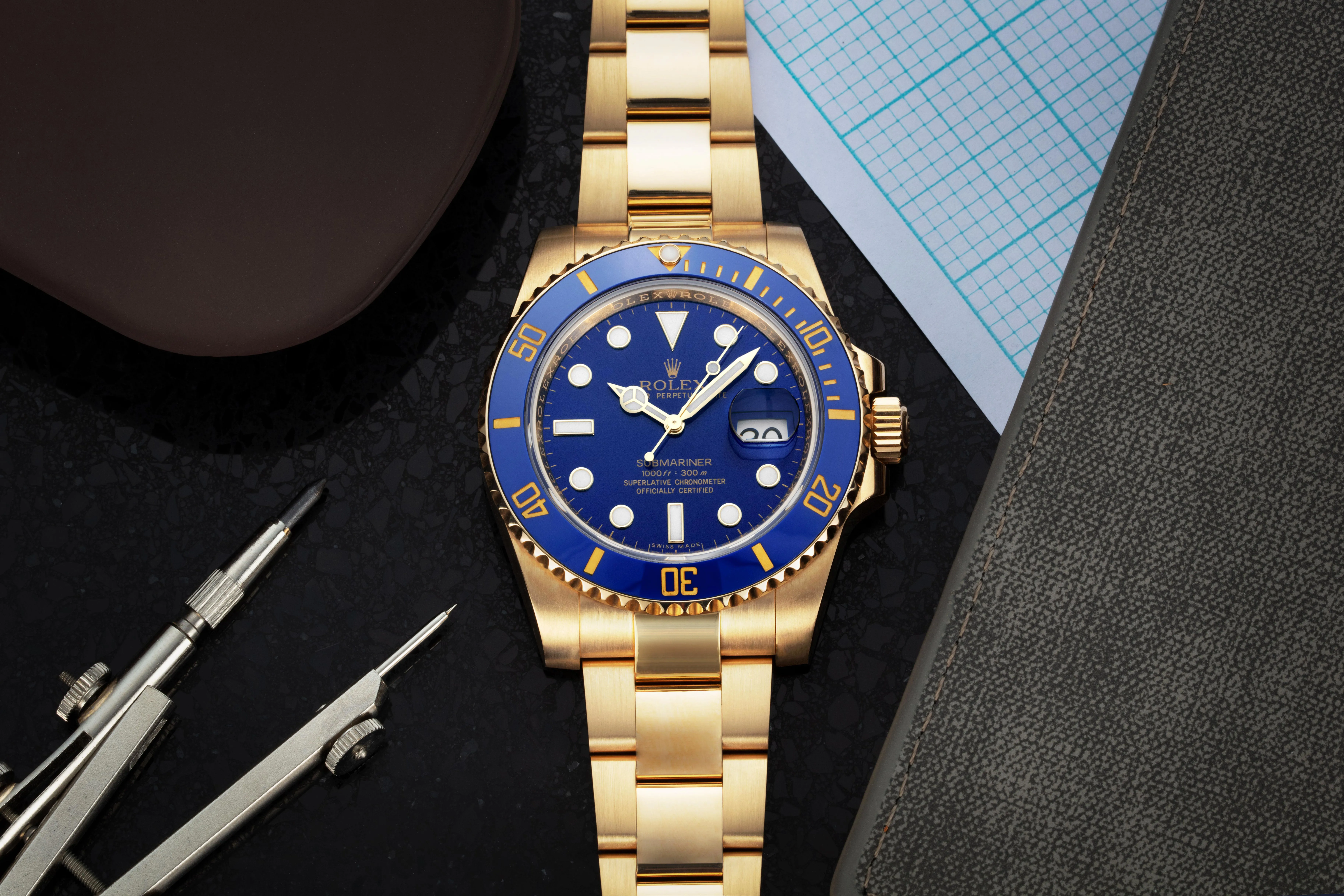 Rolex Submariner 116618LB 40mm Yellow gold Blue 5