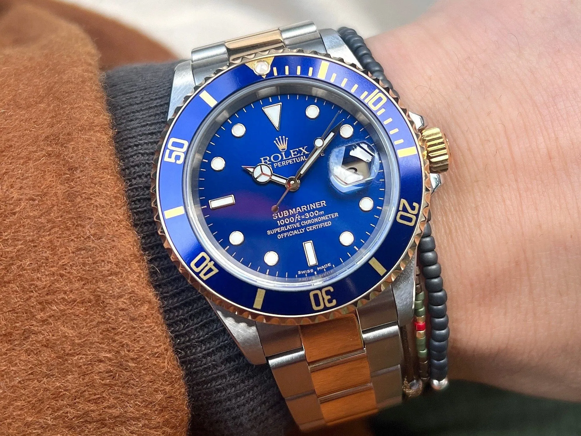 Rolex Submariner 16613 40mm Yellow gold and Stainless steel Blue