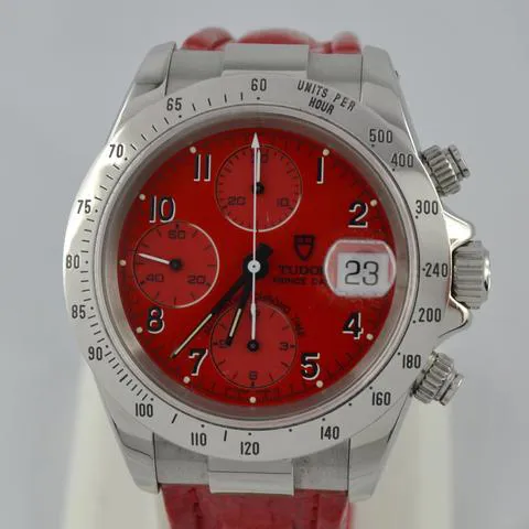 Tudor Prince Date 79280 40mm Stainless steel Red