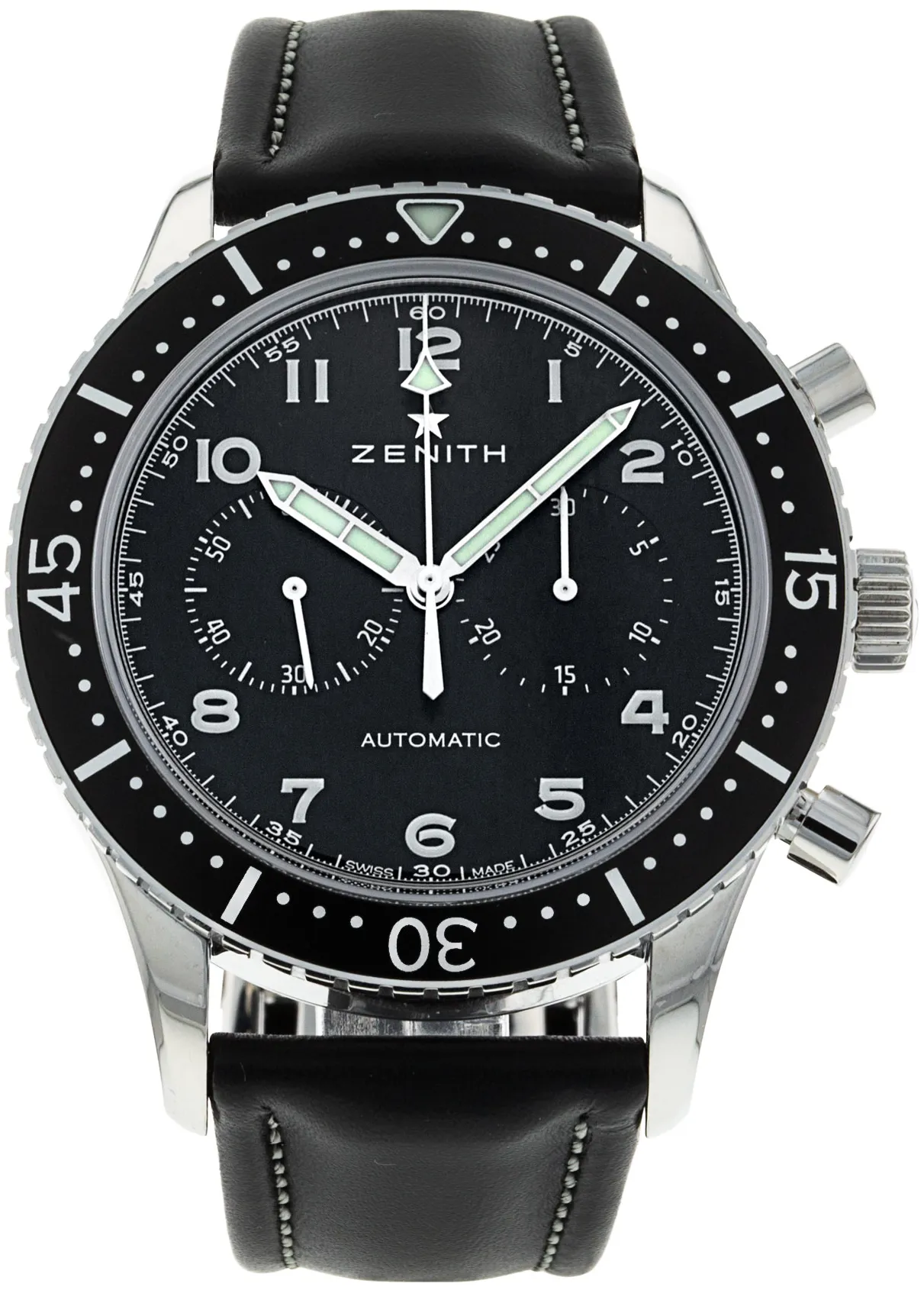 Zenith Pilot 03.2240.4069/21.C774 43mm Stainless steel Black