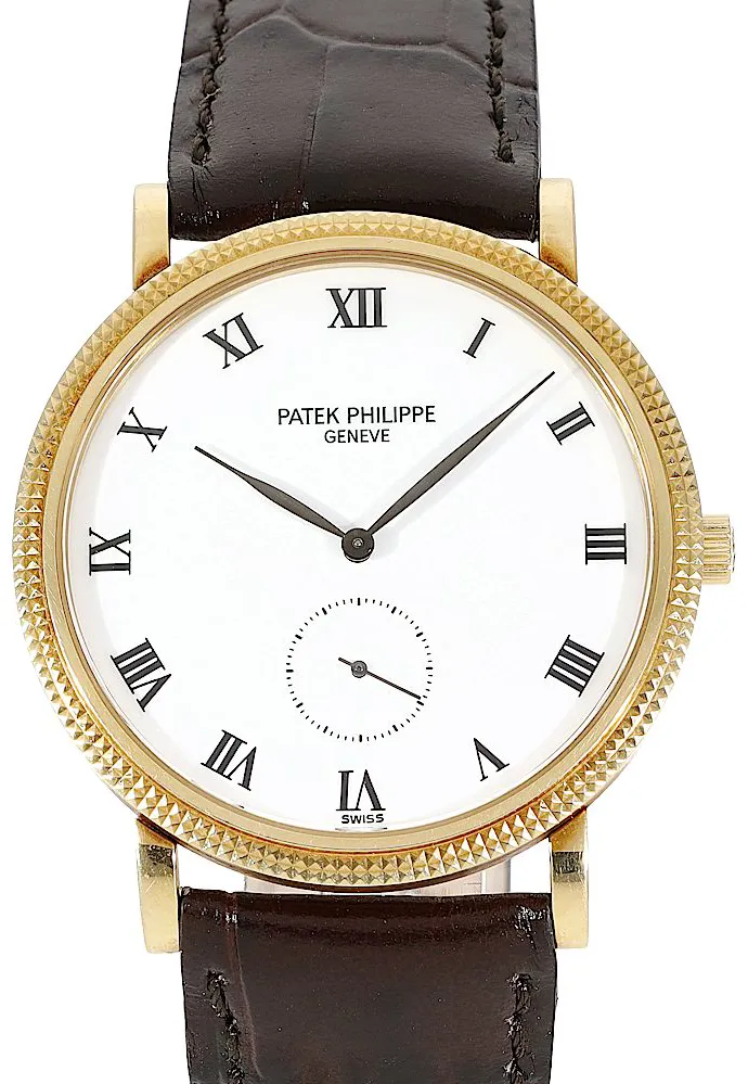 Patek Philippe Calatrava 3919J 33mm Yellow gold Weiß