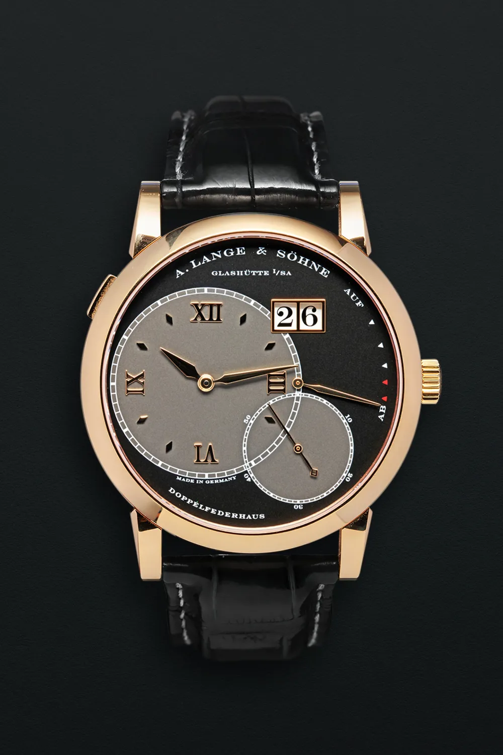 A. Lange & Söhne Grand Lange 1 115.031F 42mm Rose gold Black and Gray