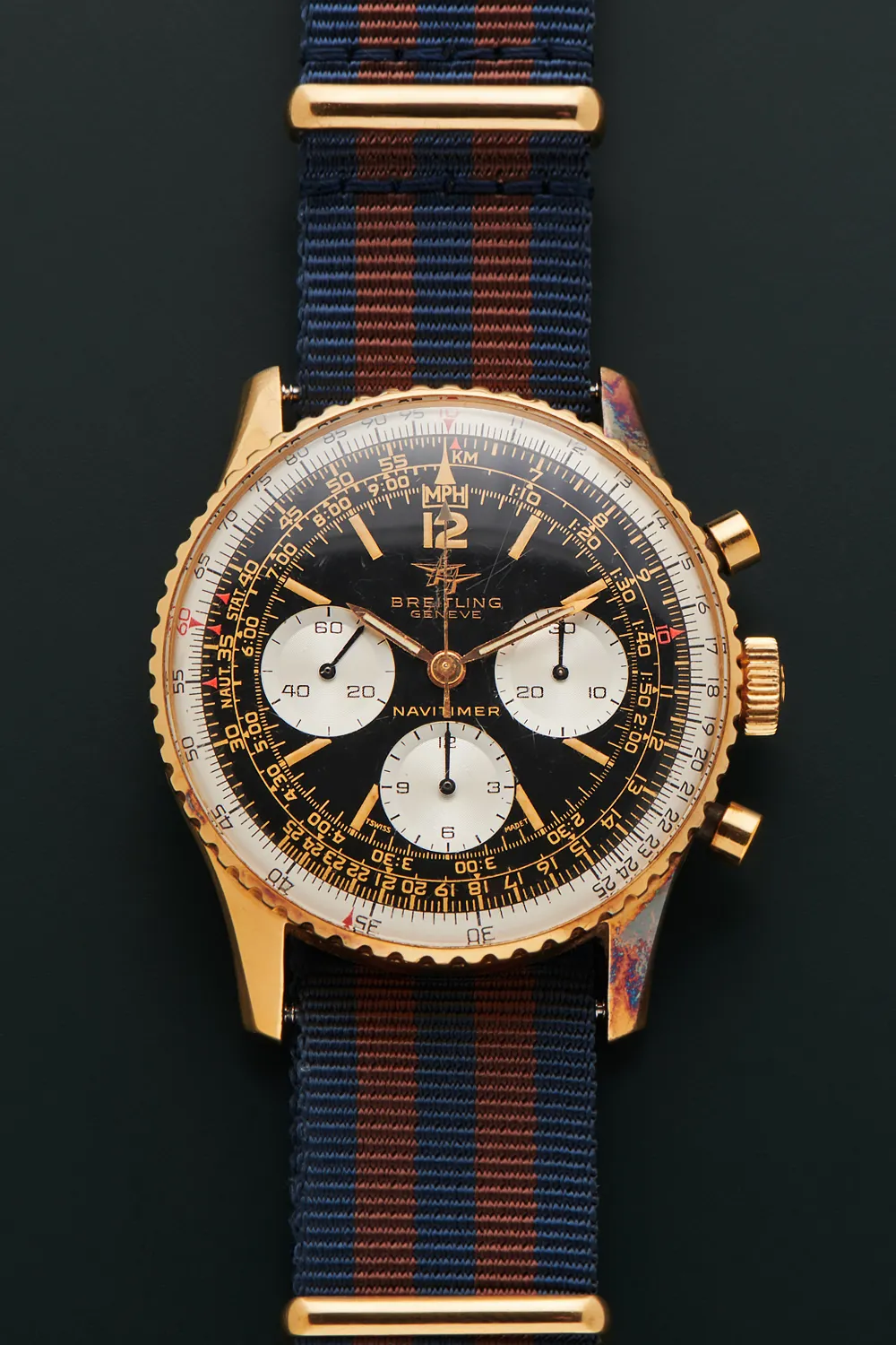 Breitling Navitimer 806 40.5mm Stainless steel and gold-plated Black