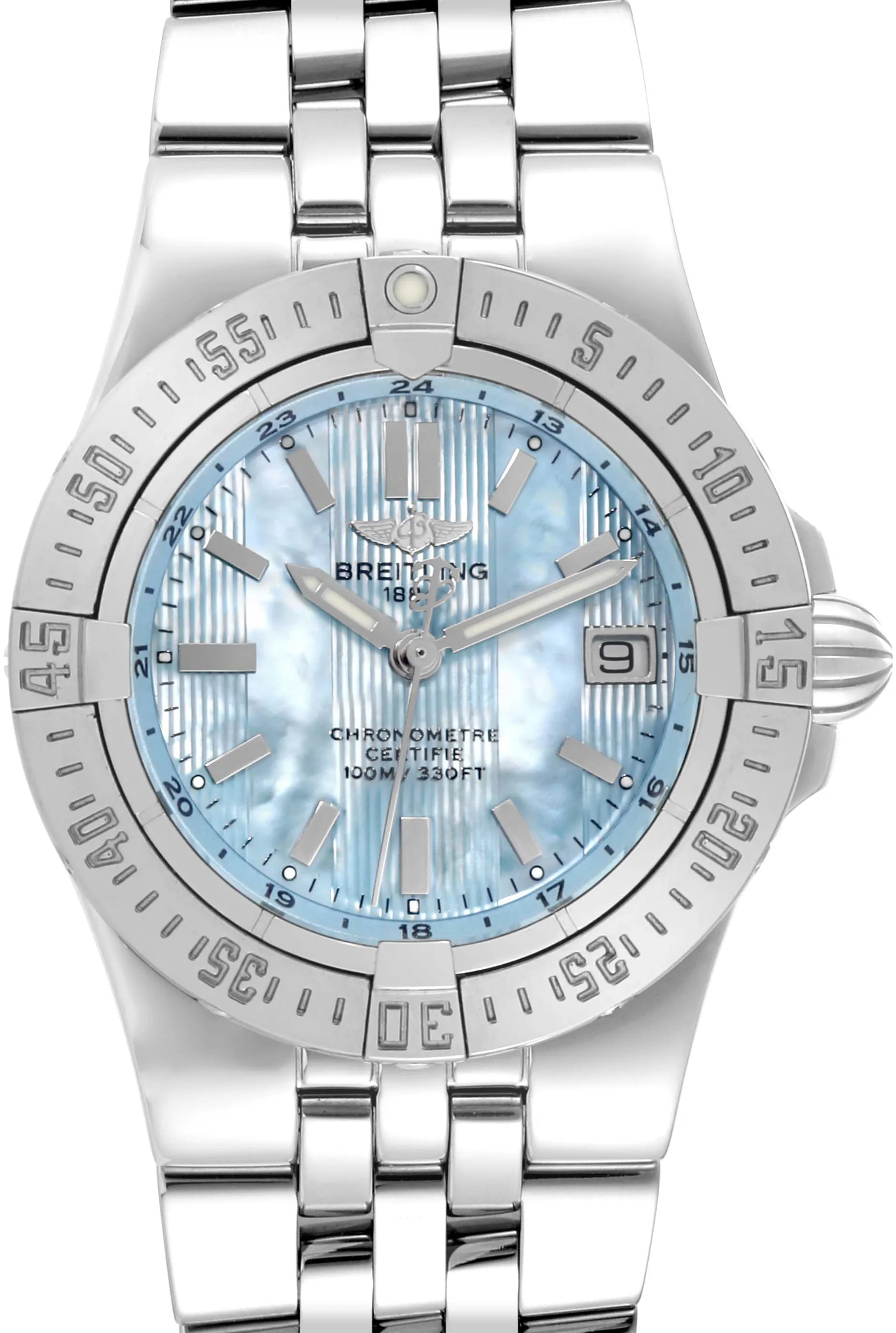 Breitling Galactic A71340 30mm Stainless steel Blue