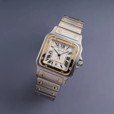 Cartier Santos W20011C4 29.2mm Yellow gold and Stainless steel White