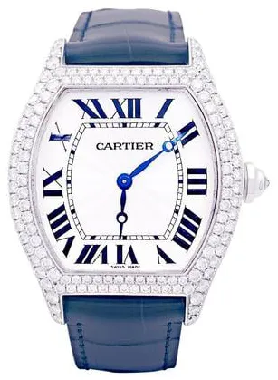 Cartier Tortue 42mm White gold Silver