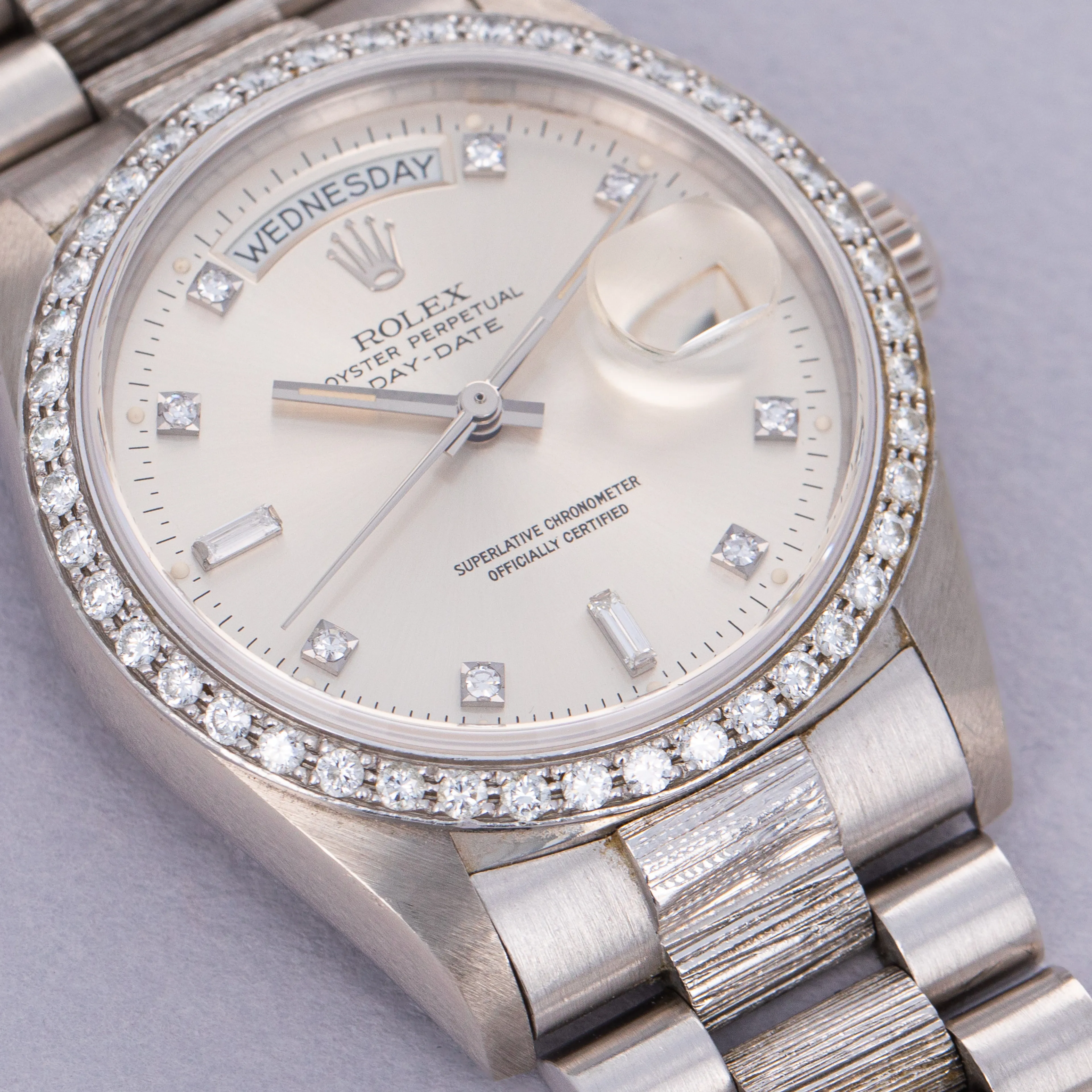 Rolex Day-Date 36 18049 36mm White gold Silver 1